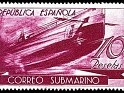 Spain 1938 Submarino 10 Ptas Malva Edifil 779